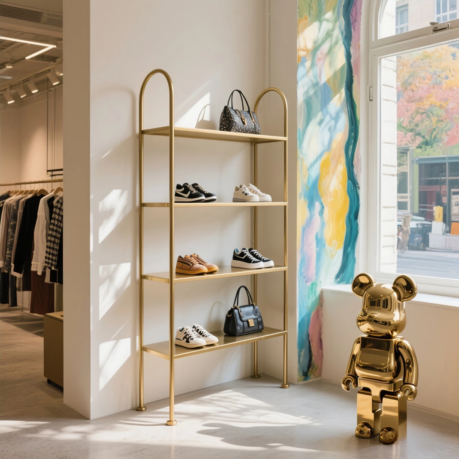 

Shoe display rack, shoe store special floor multi-layer shelf, bag display rack, clothing store storage shoe shelf