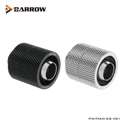 Barrow 10X16MM Hose/Soft Tube 360 Rotary G1/4 Computer Split Water Cooling Liquid Loop Build Compression Fittings,TXKN-3/8 H01