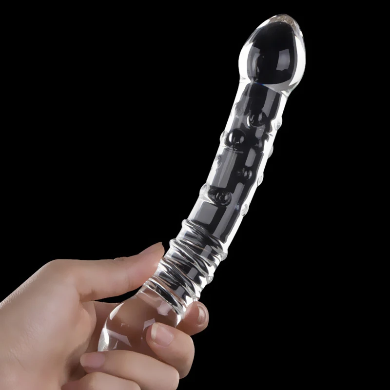 Glass Dildo Artificial Big Penis Dick Crystal Anal Ass Butt Plug Prostate Massage Masturbate Sex Toy for Adult Women Masturbator