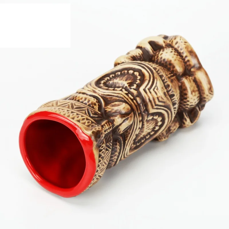 400ml  Hawaii Tiki Mugs Cocktail Cup Beer Beverage Mug Wine Mug Ceramic Easter Islander Tiki Mugs Bar Tools Barware
