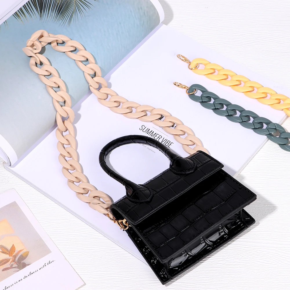 Hot New Acrylic Bag Purse Chain Replaceable Handbag Bag Straps Detachable DIY Shoulder Bag Accessories for Women Girls