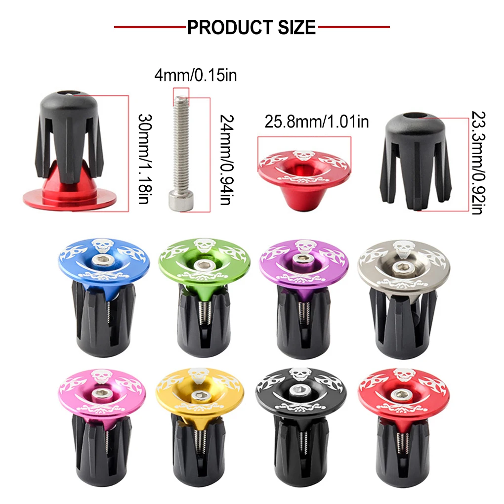 1 Pair Handlebar Caps Bar Cover Cycling Accessory Expansion Cases Handle Plug Parts Bike Part Replacement for Replace Accessory