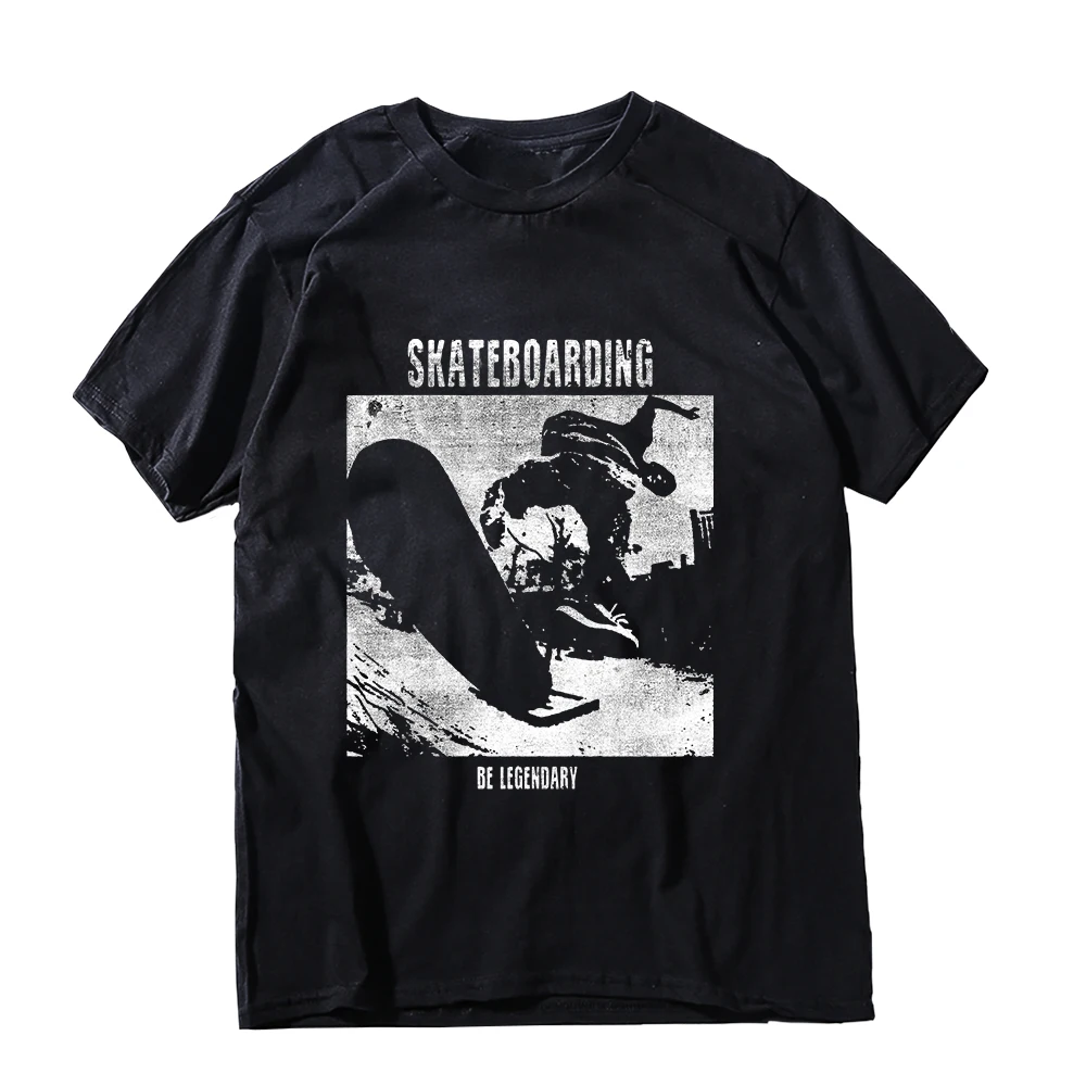 

Coolmind YD001 Premium Exclusive Cotton Graphic skateboard printed Unisex T-shirt Big size O-neck skating men tshirt tee shirt