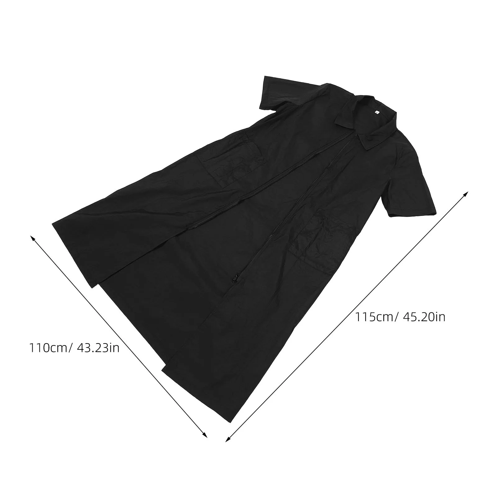 Wodoodporny fartuch do pielęgnacji zwierząt z krótkim rękawem, antystatyczny, do obsługi kotów, odzież robocza do salonu, fartuch do pielęgnacji zwierząt, czarny