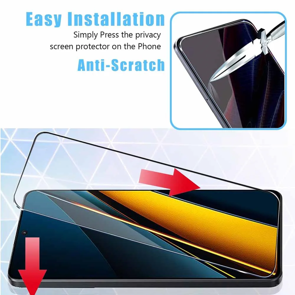 4IN1 Tempered Glass for Xiaomi Poco X6 Pro 5G Screen Protector Anti-Scratch Phone Film Camera Lens Protector PocoX6Pro Poco X6