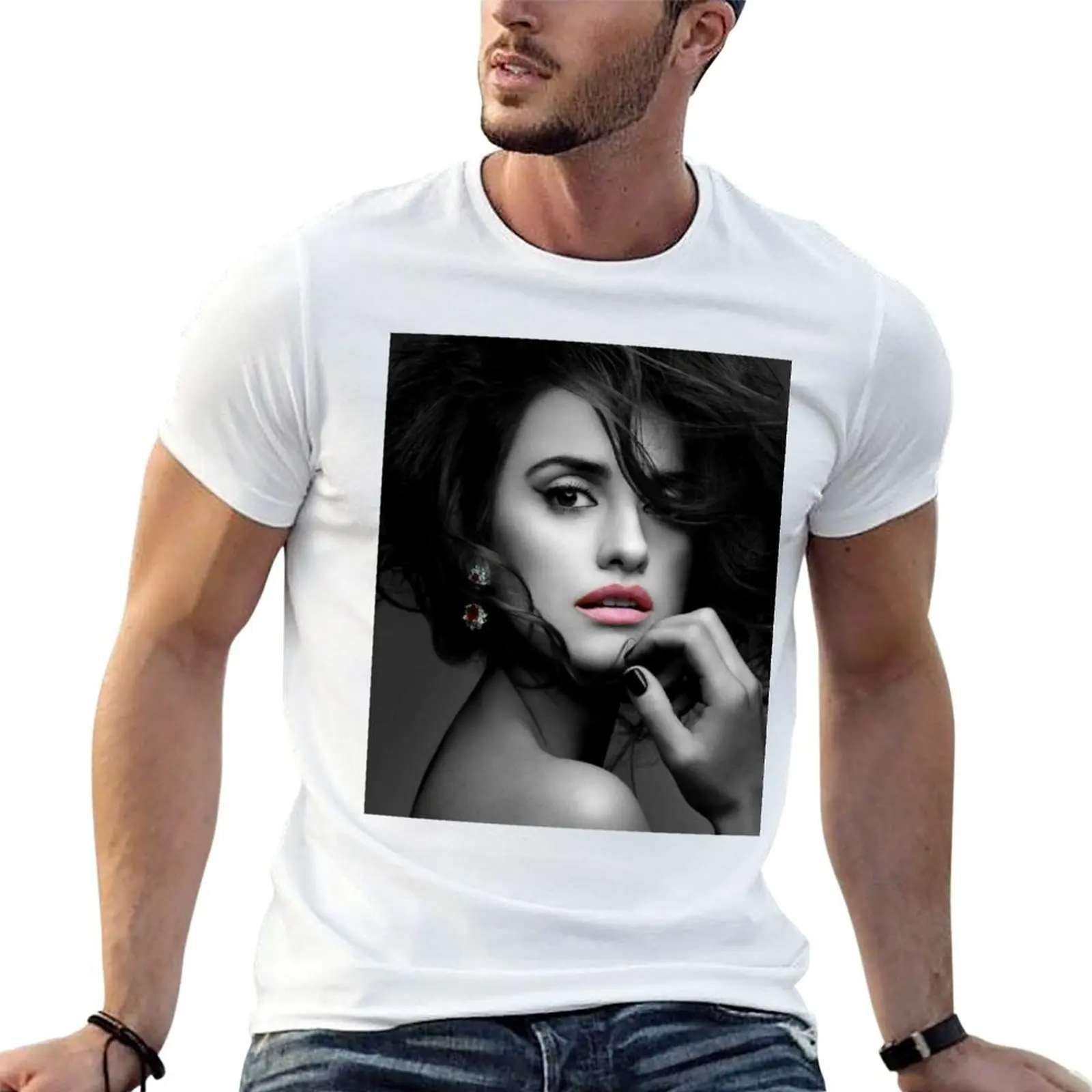 

Penelope Cruz T-Shirt t shirt man casual man t shirts high quality luxury brand T-Shirt