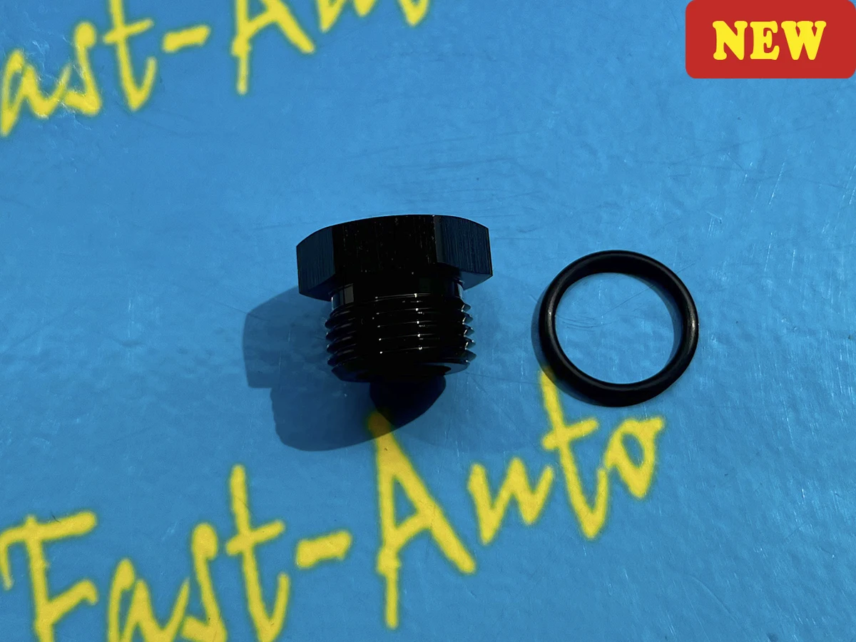 -AN6 /-AN8 /-AN10  Flare Plug Fitting with O RING Seal Aluminum Black AN Plug