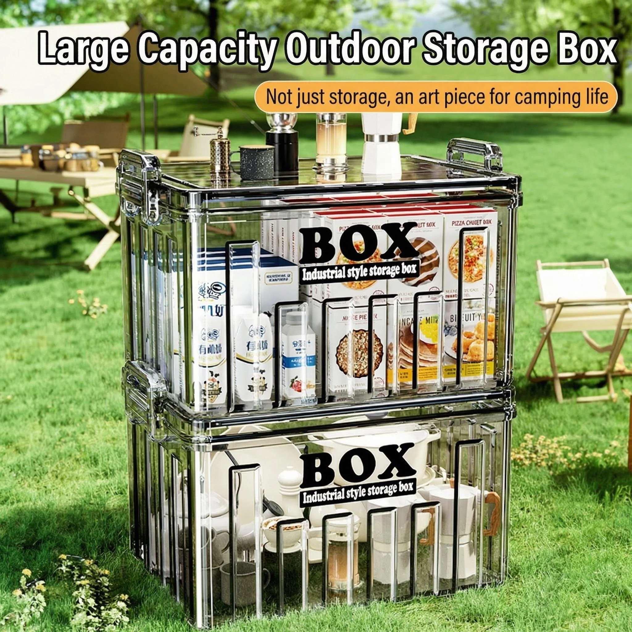 Organizing Boxes, Snacks, Fruit Storage Boxes, Camping Picnic Boxes, Outdoor Camping Storage Boxes, Car Trunk for Transportation