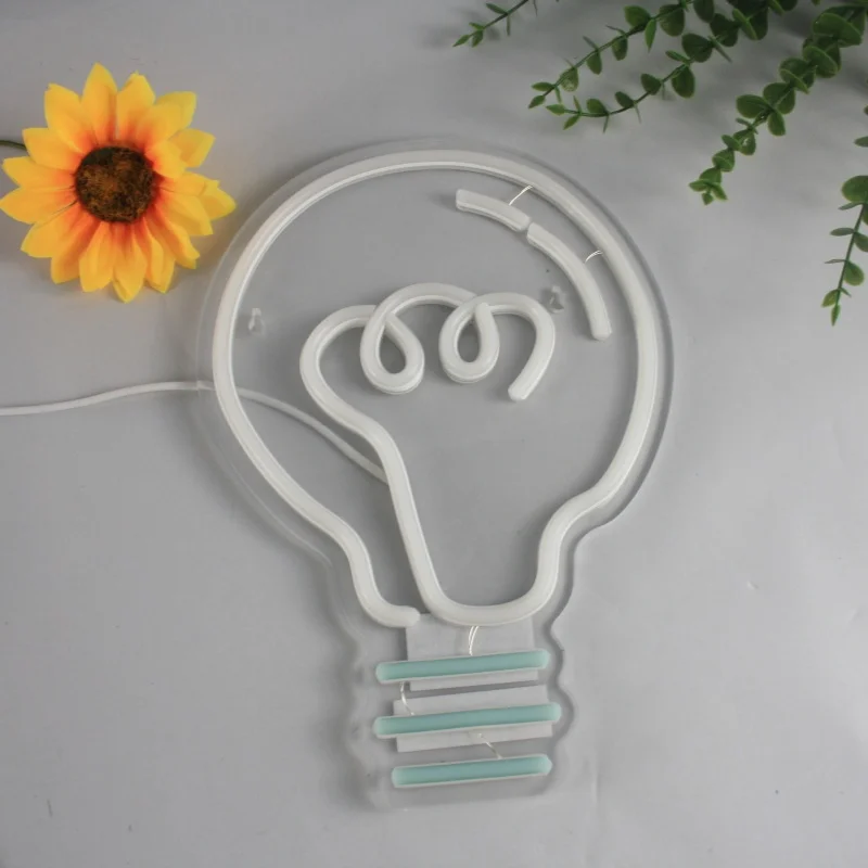لمبة نيون، تعمل بمنفذ USB مع مفتاح خافت، ضوء ديكور نيون في غرفة الأطفال المنزلية، هدية عيد ميلاد للعطلات