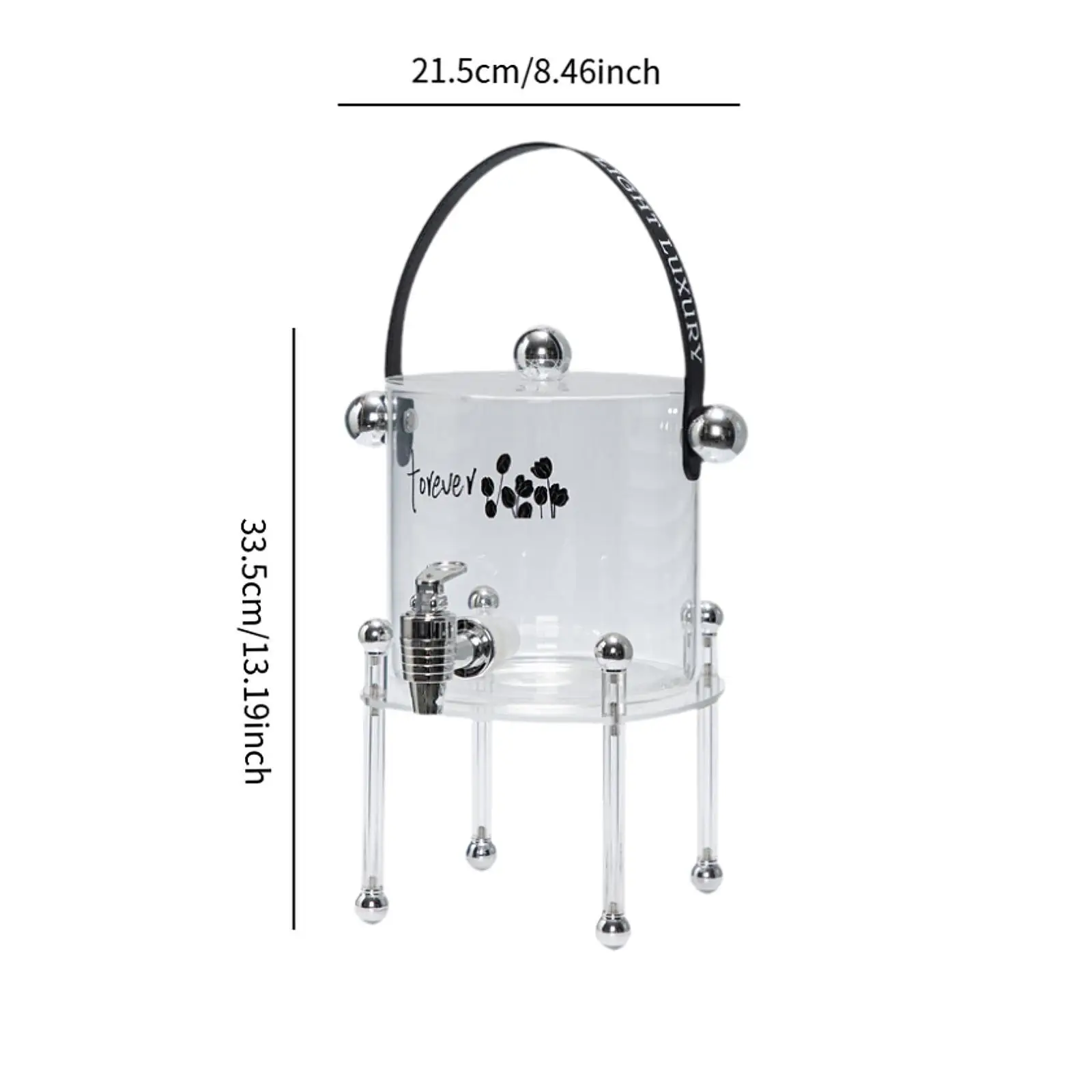 Iced Beverage Dispenser with Stand Cold Kettle with Faucet for Kitchen Juice