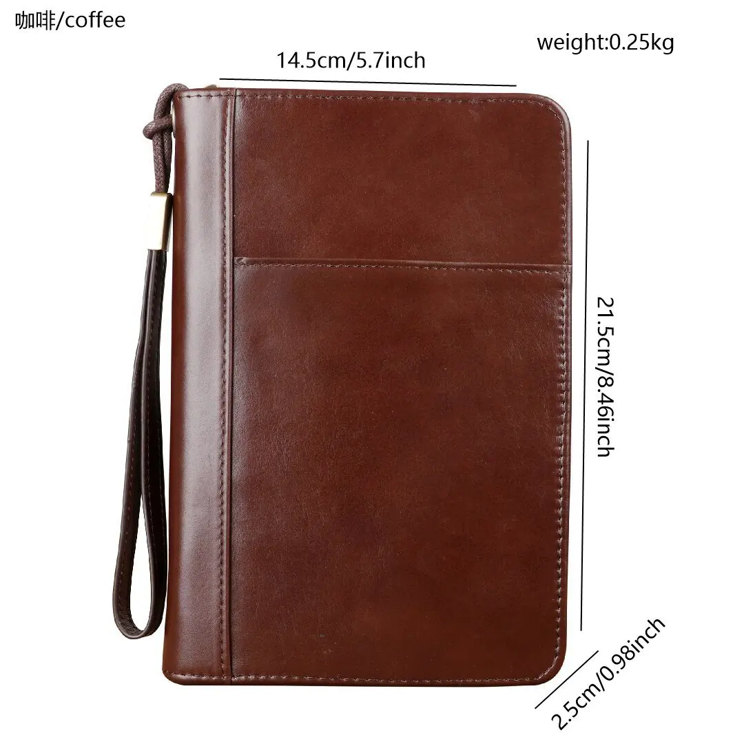 First Layer of Genuine Leather Men's and Women's Wallets, European and American Long Cowhide,convenient Business Office