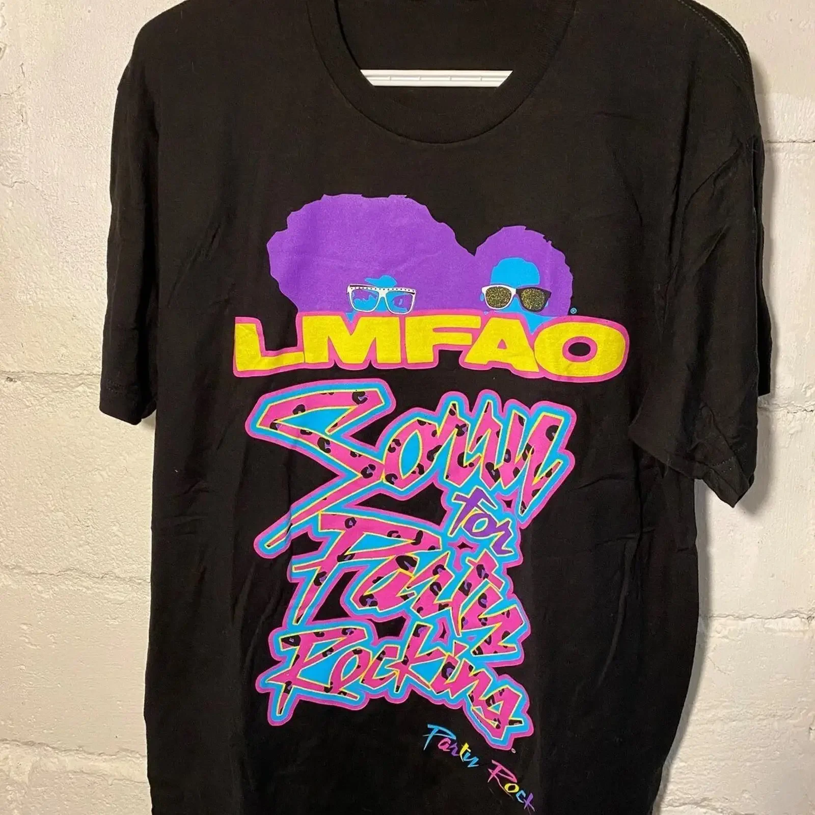 LMFAO Sorry for Party Rocking Tour T shirt Full Size S 5XL AL1027 vintage Washed Stylish Stretched Breathable designer clothes
