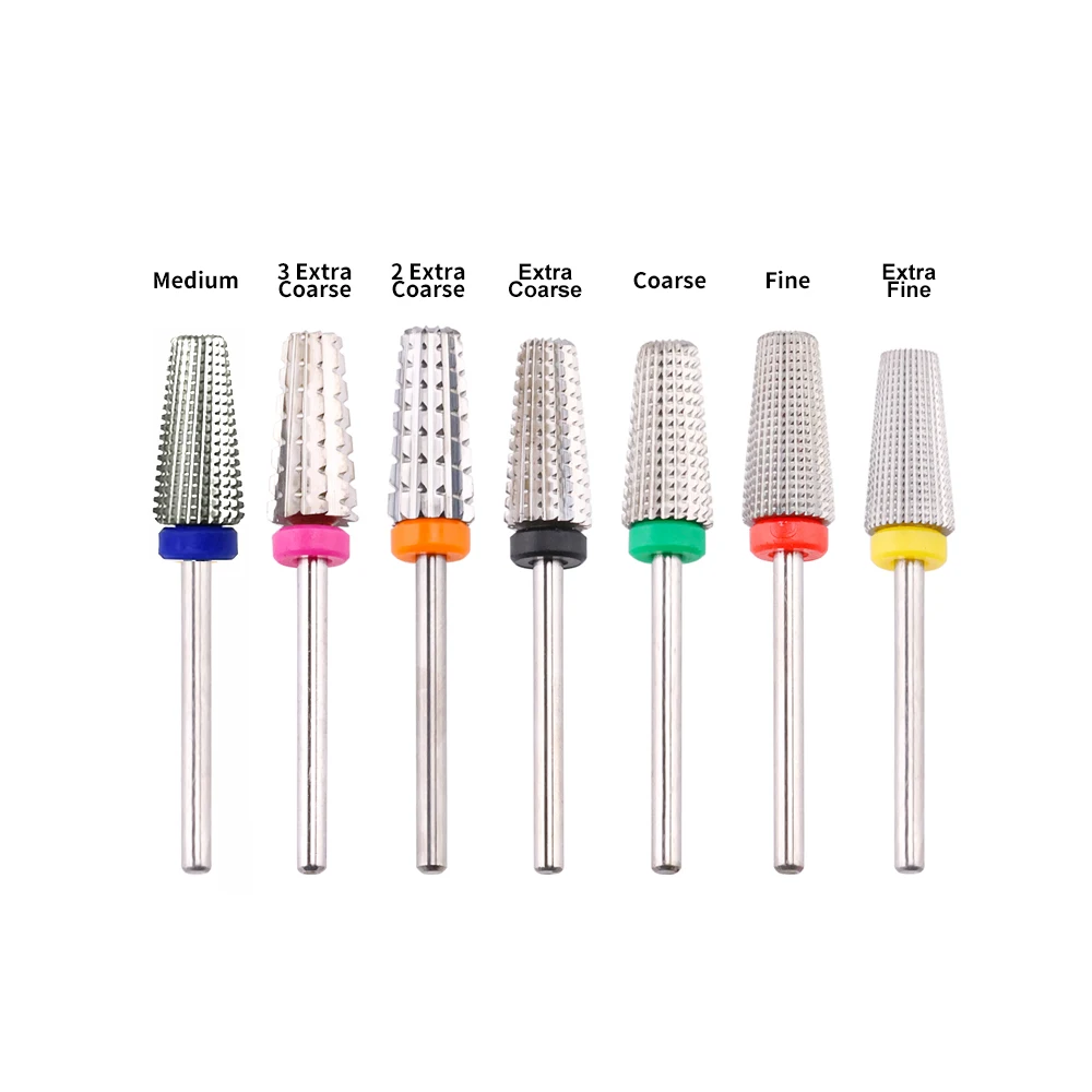 7 Types Tungsten Carbide Nail Drill Bit Milling Cutter for Machine Manicure Nail Art Tool Accessories Bit DB20