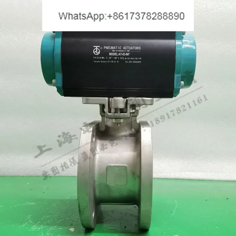 Pneumatic Wafer Ball Valve Italian Short Ultra-thin Stainless Steel Flange Quick Cut-off Valve Q671F-16P