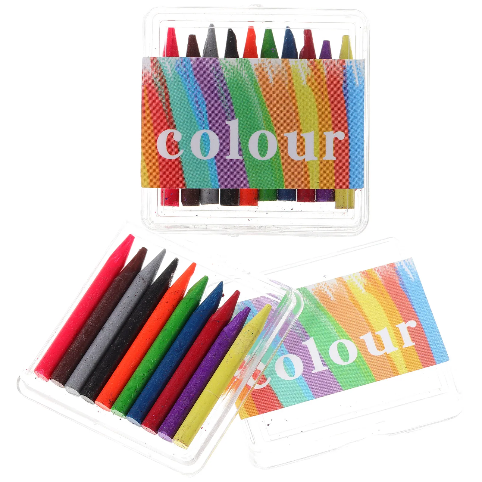 

2 Boxes Miniature Colorful Crayons 1.5cm Tiny Functional Writing Crayons for Dollhouse Decor Mini House Landscape Props Photo