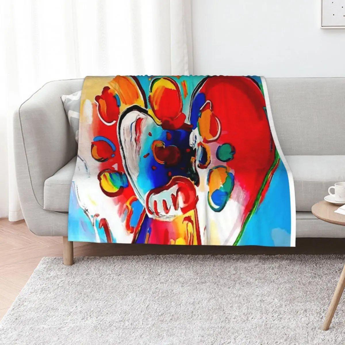 

Одеяло Peter Max Angel с сердечком, туристические украшения, одиночные одеяла в стиле манга