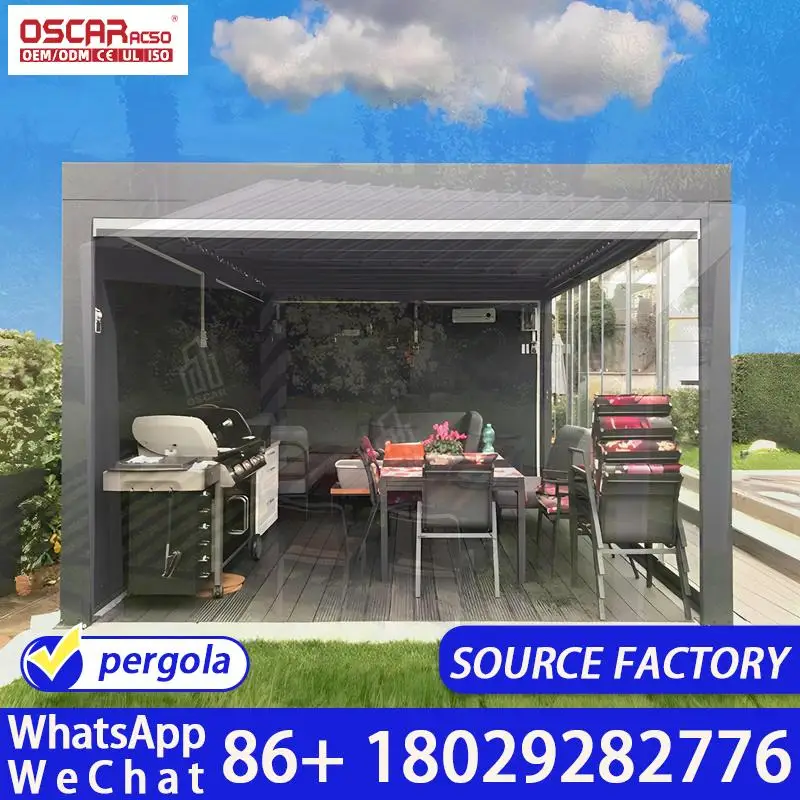 Slats Deck Canopy Louver Sun Panel Coated Aluminum Pergola for Window from China pergola