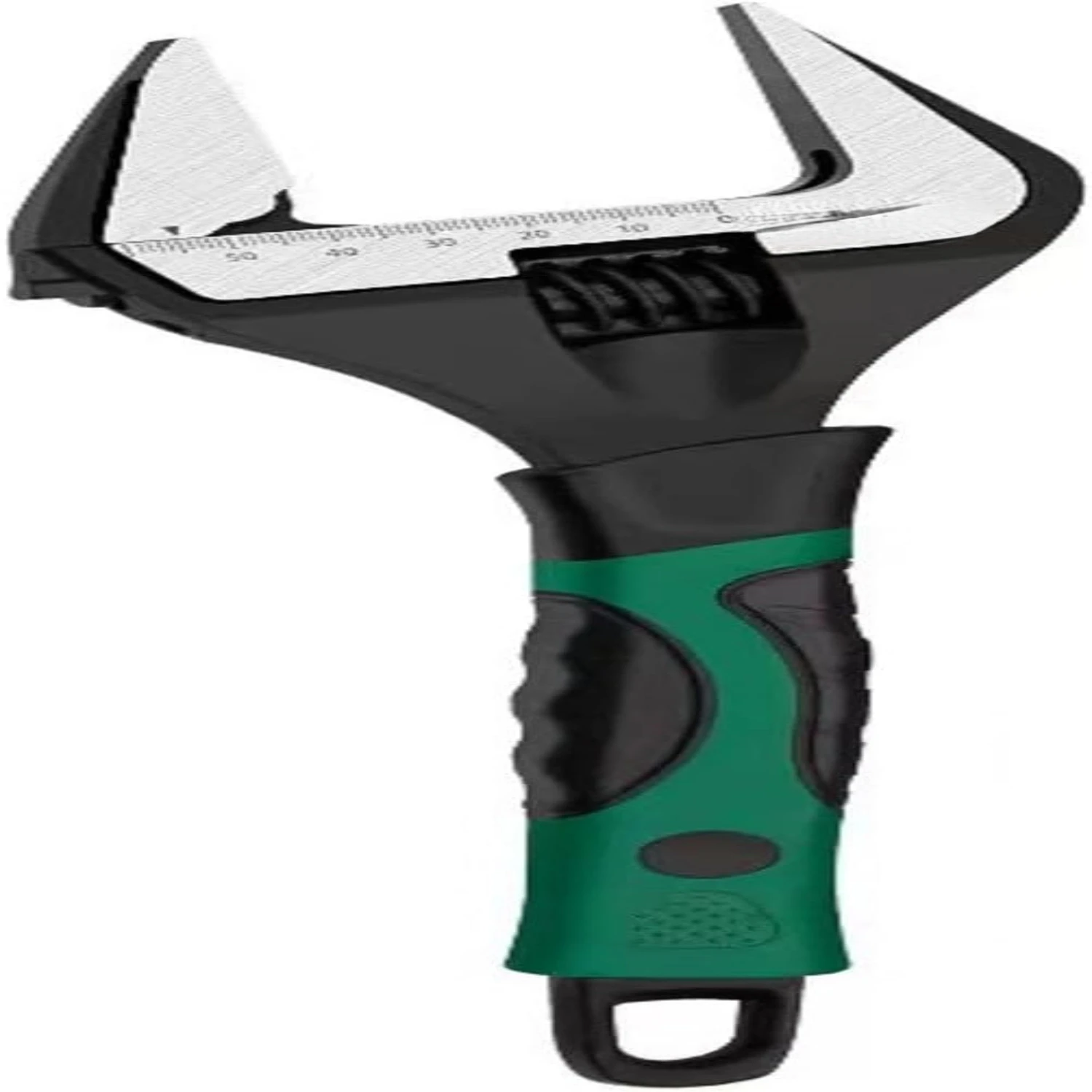 

BSTEPRON 6-Inch Adjustable Wrench Spanner: Wide Jaw Opening Plumbing Tool with Ergonomic Handle & Hanging Hole