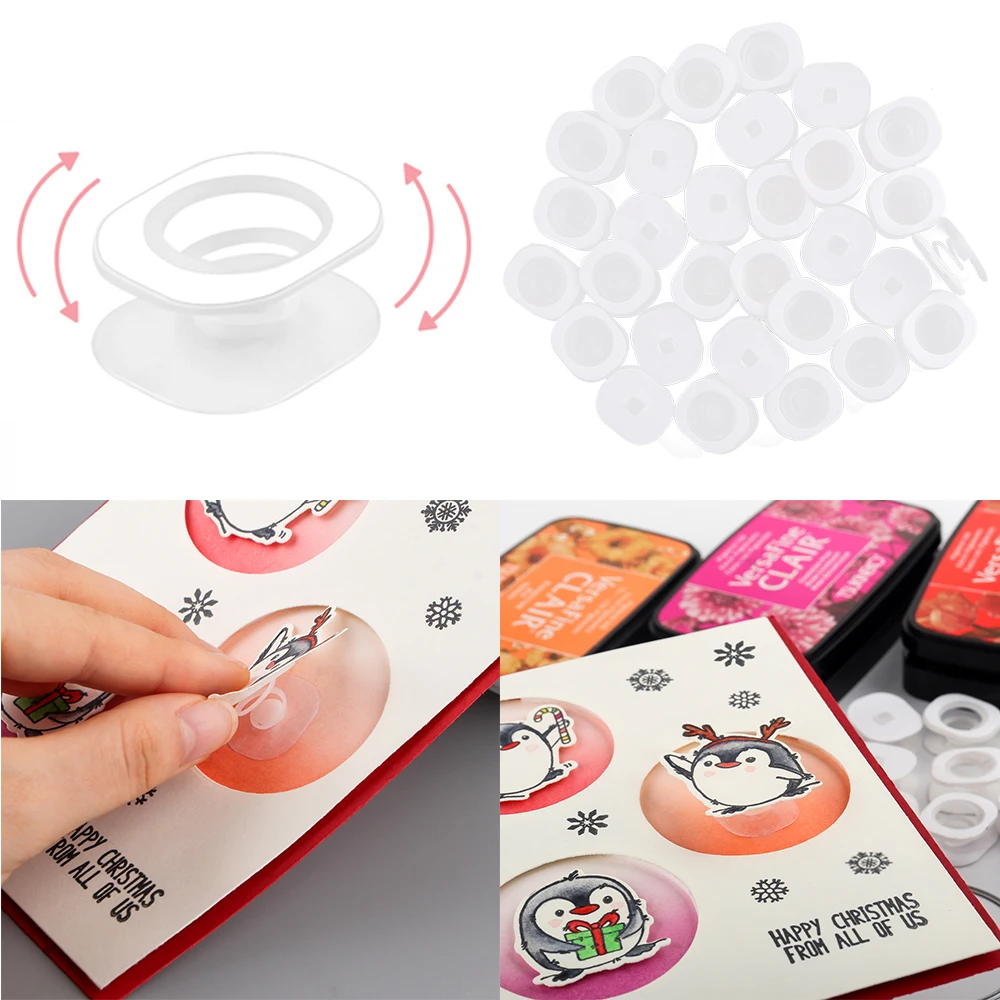 30pcs/Pack Self-Adhesive Springs Plastics/Wobblers Movers for DIY Scrapbooking Paper Card Project 2025 New Mini Action Wobbles