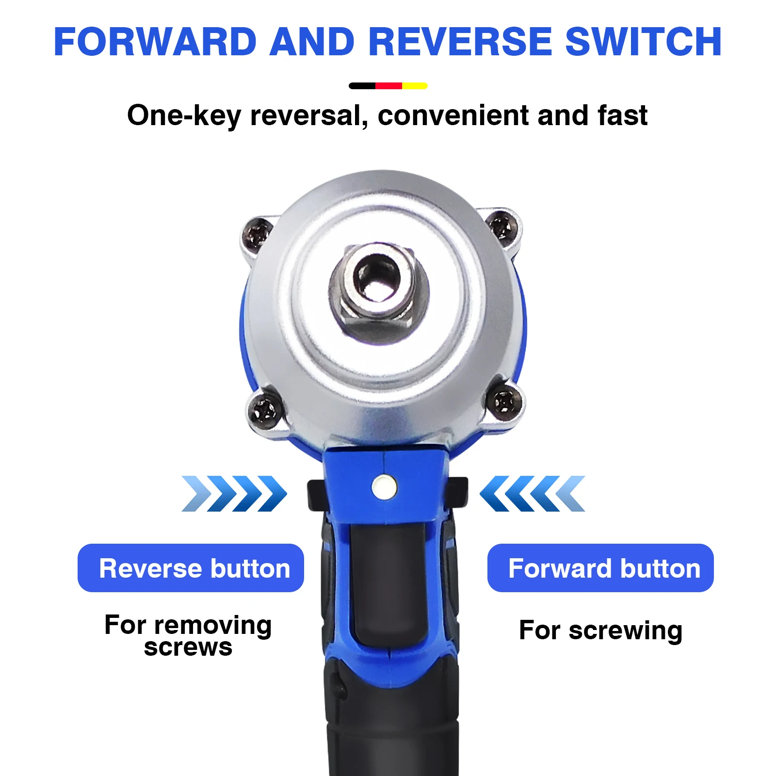 Cordless Impact Wrench,1/2 Brushless Impact Gun,3-IN-1 Power Electric Wrench/Max Torque (420N.m),21V, 2x 6.0Ah Battery&Charger