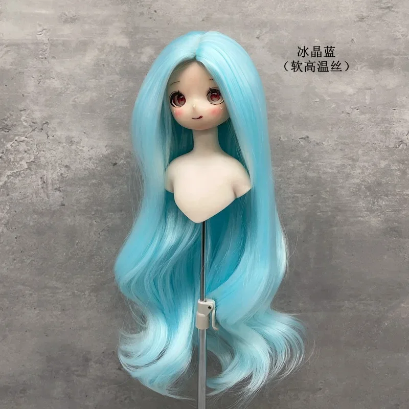 1/6 1/4 1/3 BJD Wig Accessories Soft silk Long Curl Hair White/ Red Wig for 30cm Doll