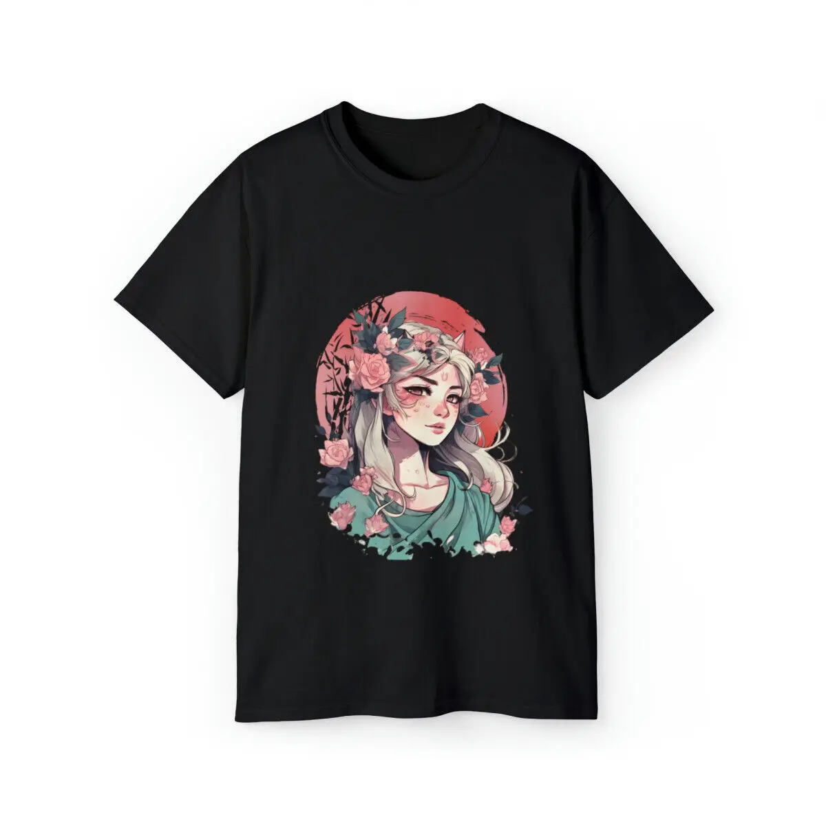 

anime flower girl t shirt women and men retro Unisex Ultra Cotton Tee