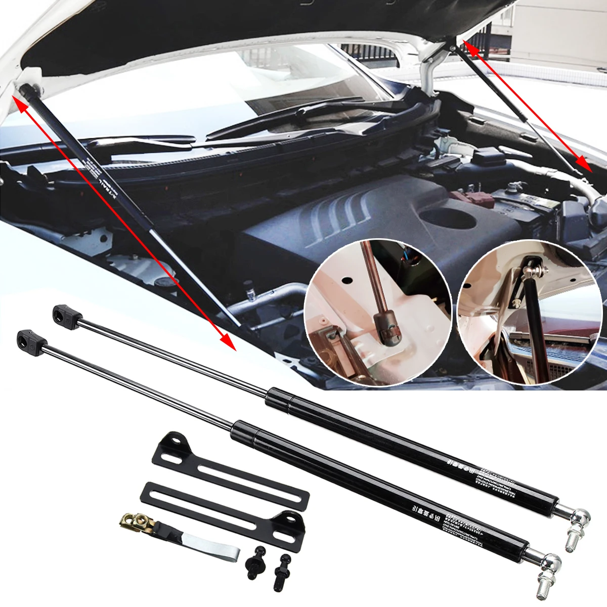 For Nissan 2014-2016 QASHQAI J11/2014-2018 X-TRAIL T32 Engine Hood Support Rod Front Support Bars Gas Cars Accessories