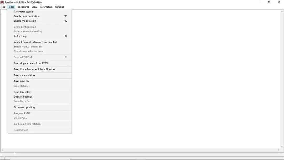 

SpecDiag Fassi Crane Diagnostic Software D4 and D6