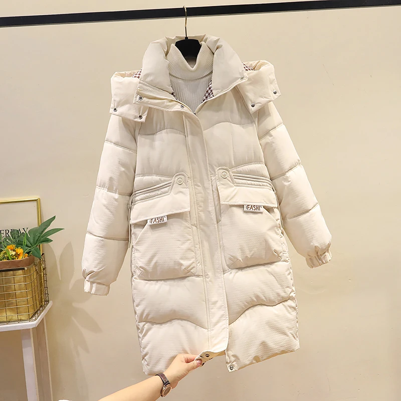 

Women's down Cotton Jaet 2025 New Winter Faionable Mid-Length Loose Thiened Cotton Coat Outerwear Comfortable Fit