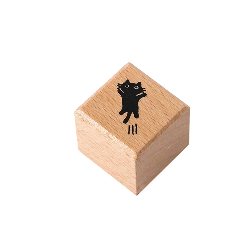 Wood Rubber Stamps For DIY Scrapbooking Cards Decoration Embossing Craft Cat Style Handbook Decorative Material Seal Arts Crafts