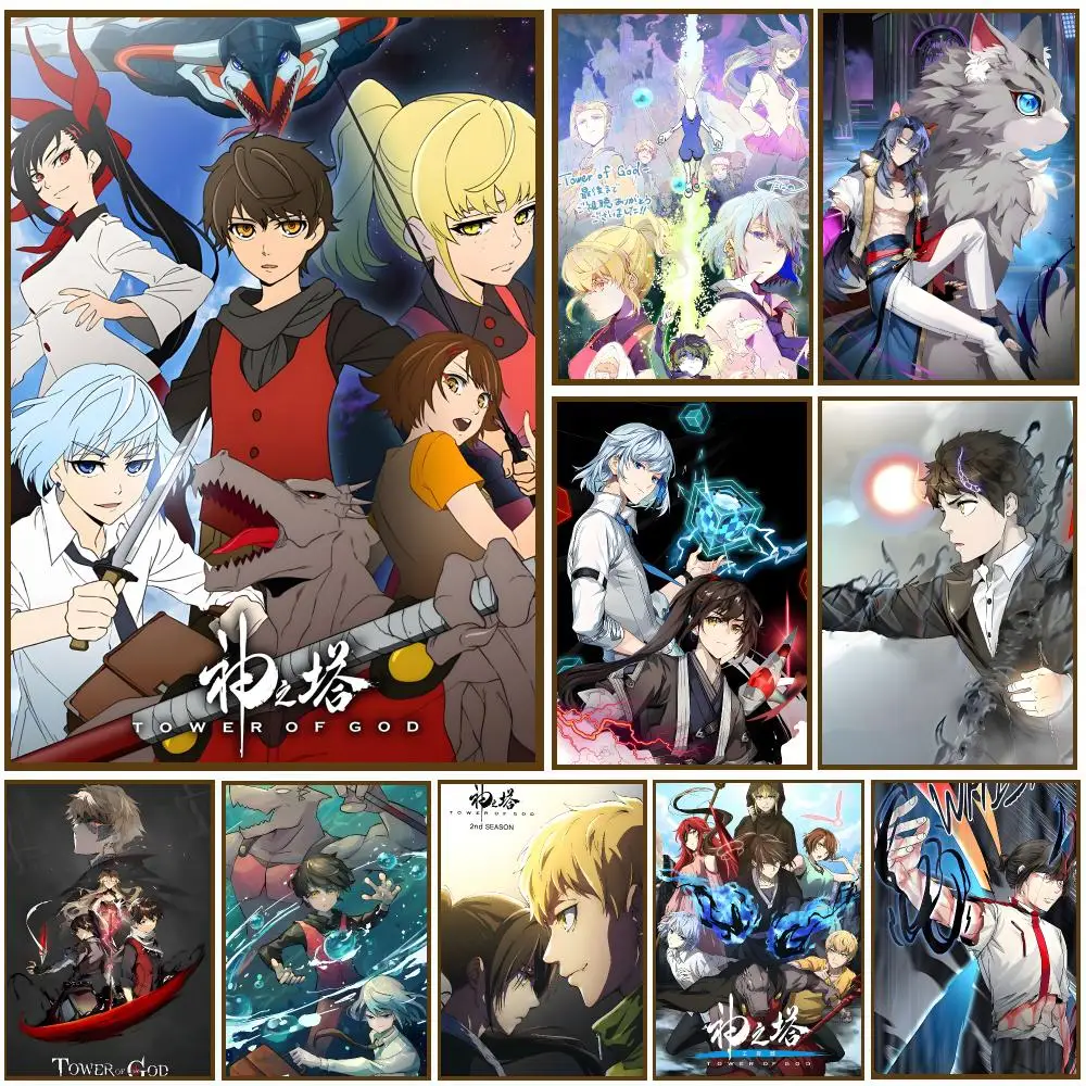 Cartoon Tower Of God Poster Self-adhesive Living Room Bedroom Party Bar Decor Moisture-proof Fade-resistant HD