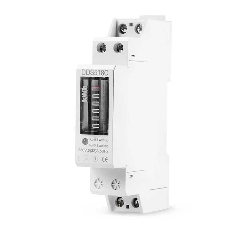 

NNR-Household Electronic Din Rail Single Phase Electricity Power Consumption Wattmeter Energy Meter KWh Counter