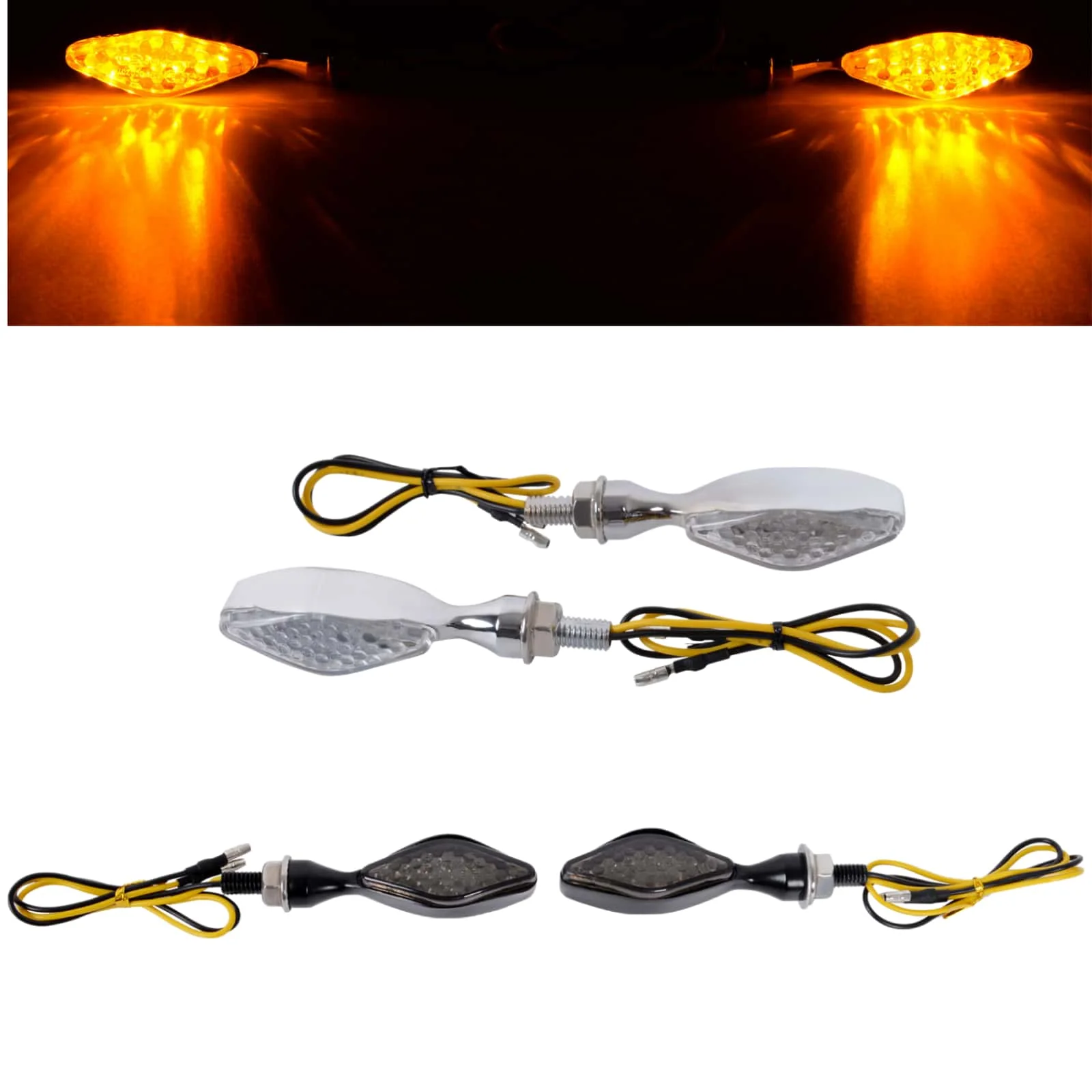 

Turn Signal Indicator Amber Light Blinker LED Turn Signal Light Accessories Universal Motorcycle Turn Signals Turn Signal Light