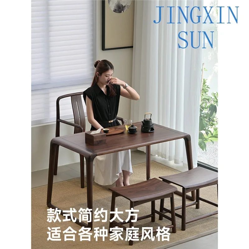 North American black walnut color combination household balcony kung fu small coffee living room new Chinese tea table