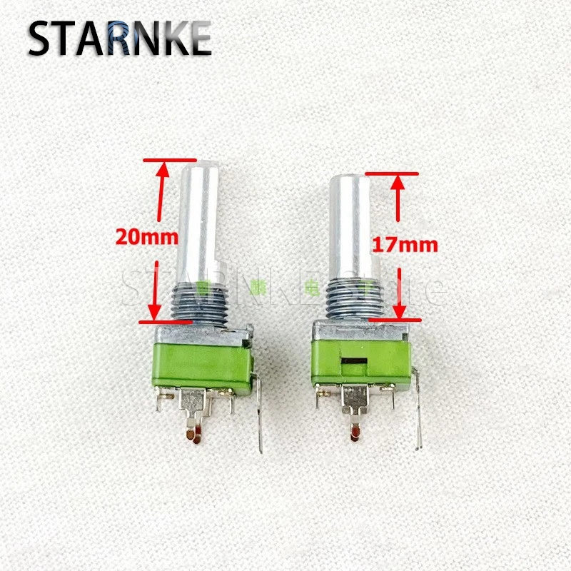 2PCS RK09 Type 3-Pin Vertical single-link Precision B50K Audio Speaker Volume Potentiometer With Step Amplifier