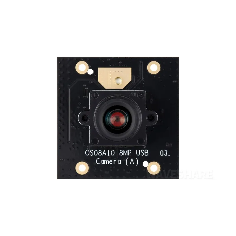 Waveshare OS08A10 8MP M12 USB Camera Module, Sensor Chip,USB2.0 Port,Better Sensitivity In Low-Light Condition,Easy To Use