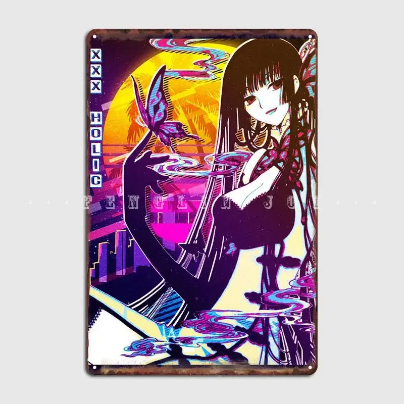 Póster de placa de Metal Retro Xxxholic, decoración de pared de Pub, decoración de pared, cartel de estaño