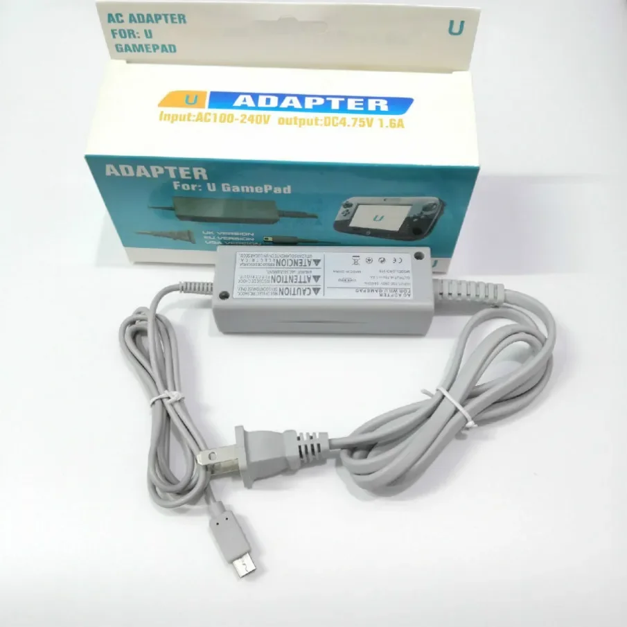 

30pcs/lot 100-240V AC Charger Adapter Home Wall Power Supply US Plug for Nintendo Wii U Gamepad Controller Joystick