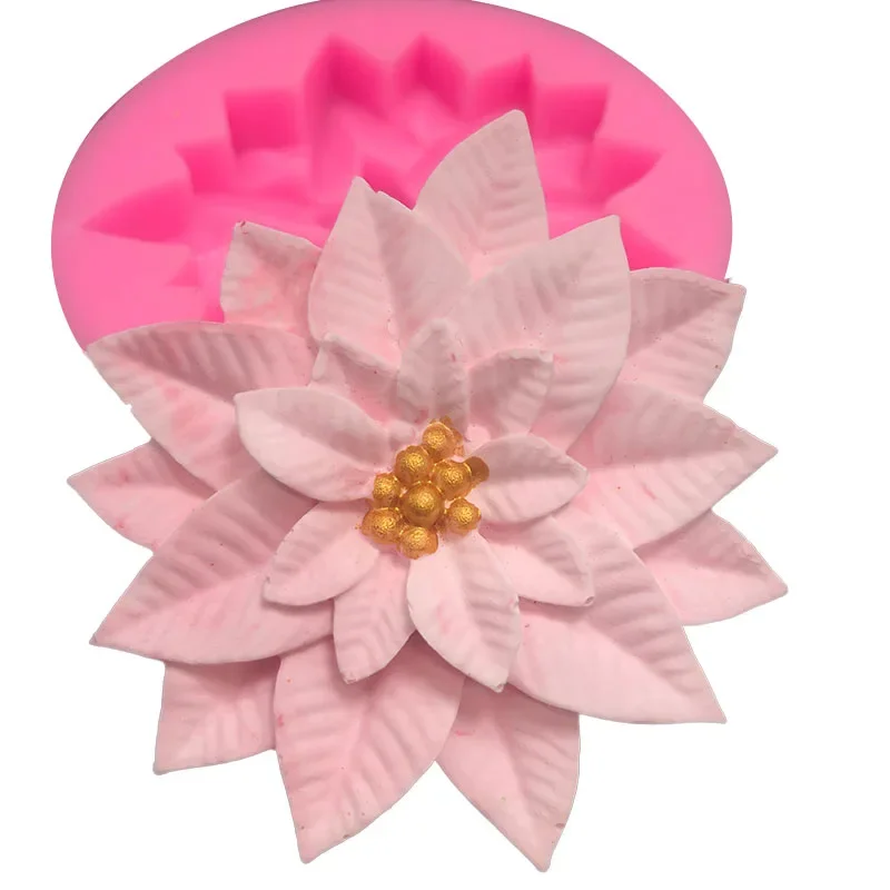 

Christmas Leaves Silicone Mold Flowers Chocolate Candy Cake Decoration Tools Dripping Resin Soap