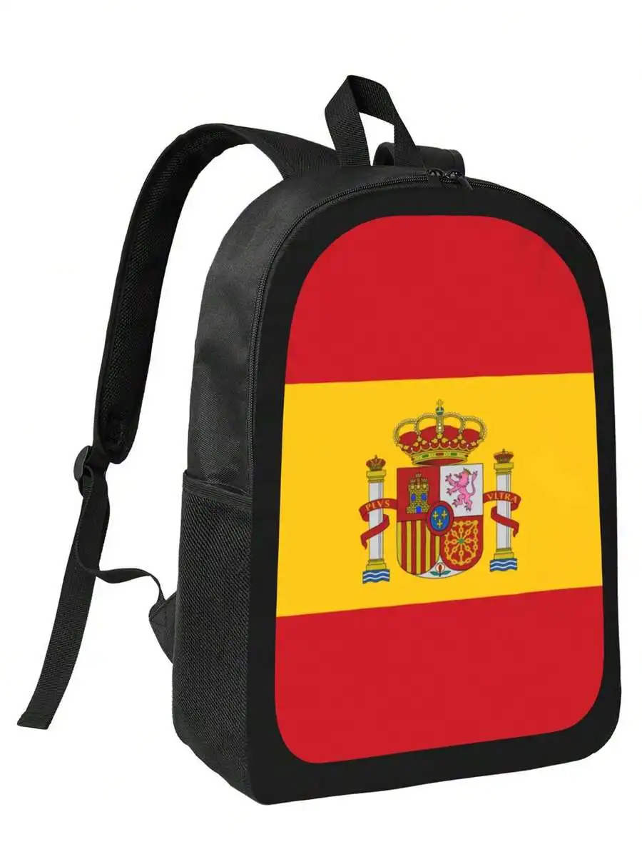 Mochila con bandera de España, bolsa de viaje de gran capacidad para hombres y mujeres