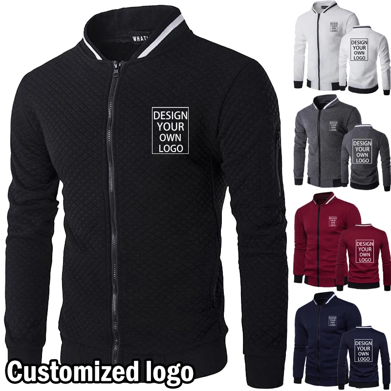 

Customized New Men's Fashion Popular Brands Bomber Jackets Baseball Long Sleeved Printed Zipper Jacket