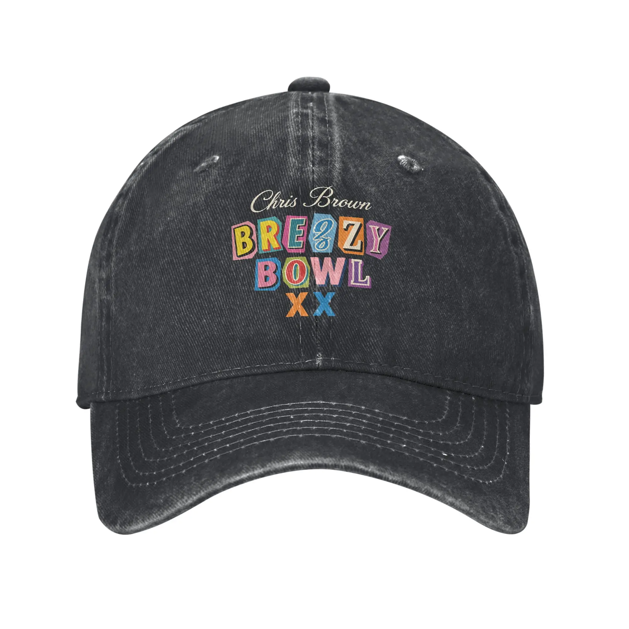 

Промытая бейсболка Chris Summer Hip Hop Hats Couple Women Browns Breezy Bowl XX Tour 2025 y2k Беговые хиппи Солнцезащитные бейсболки