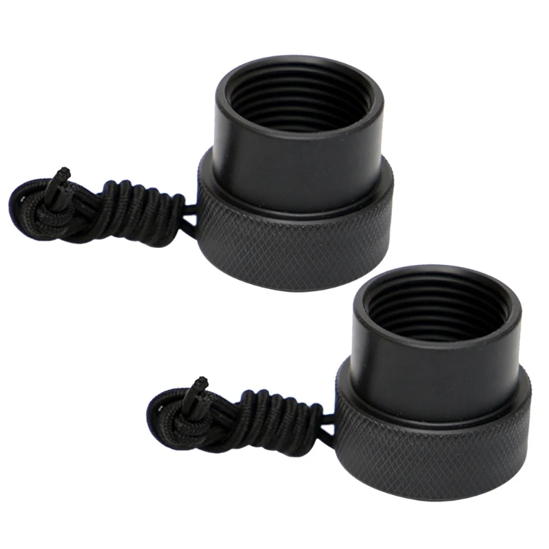 

2Pcs Scubas Diving Regulator Dust Plug Caps Attached Rope Male Threaded Din Scubas Valves Dust Plug Protector Caps