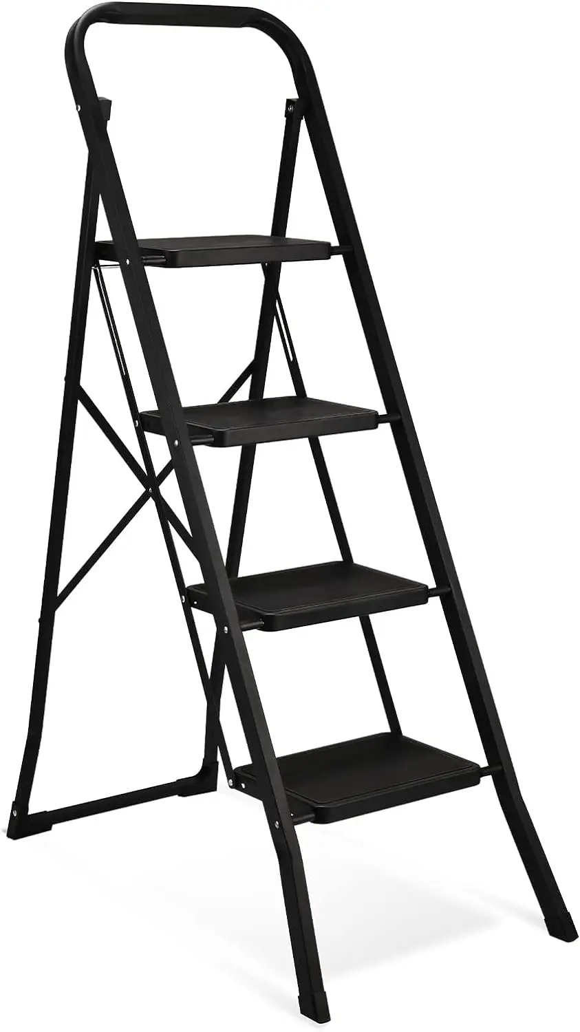 

Soctone Step Ladder 4 Step Folding with Anti-Slip Pedal, Lightweight 4 Step Ladder with Handrails, 330 lbs Capacity Perfect for