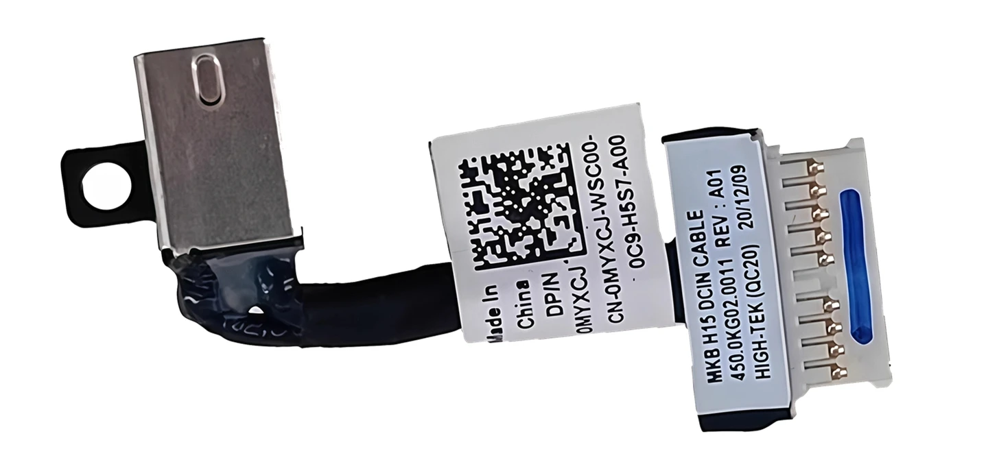 Cable de alimentación DC-IN compatible con Dell Inspiron 7500 7501 Vostro 7500 7501 PN:MYXCJ 0MYXCJ