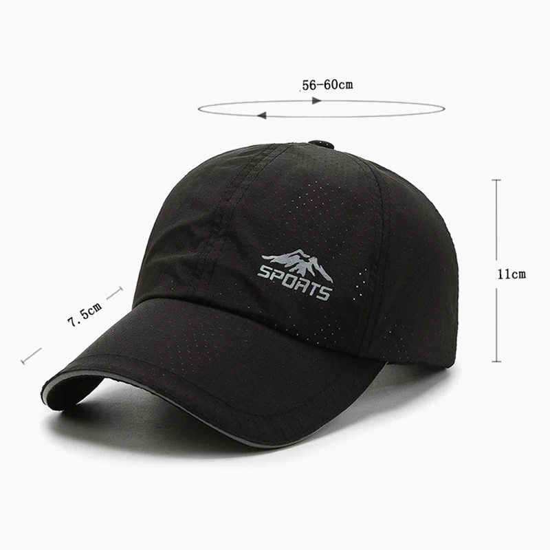 NIXHIT Summer Outdoor Sports Breathable Hole Quick Drying Men Women\'s Baseball Cap Travel Fishing Climbing Runnning Golf Hat