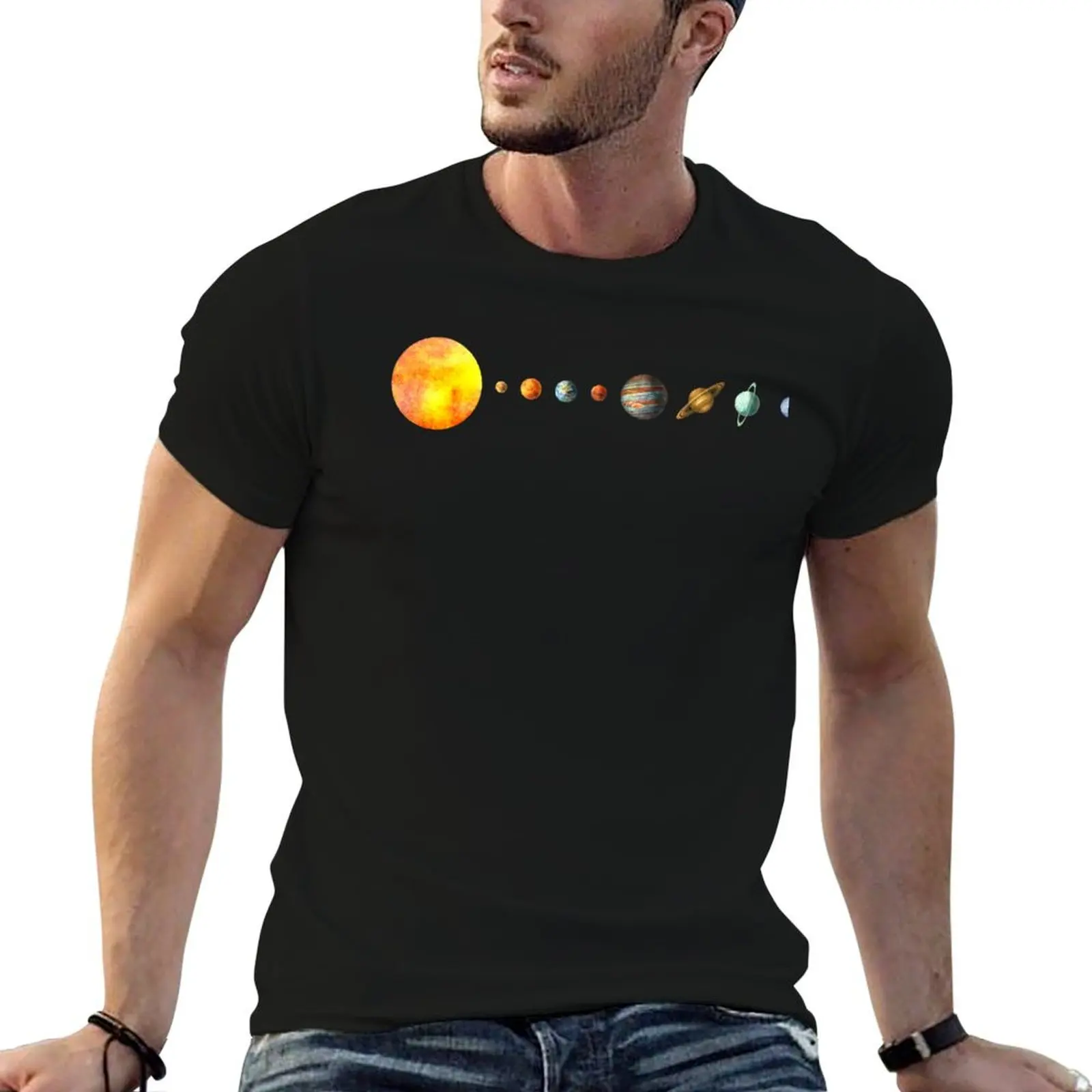 

The Solar System T-Shirt anime tshirt funny t shirts cotton T-Shirt