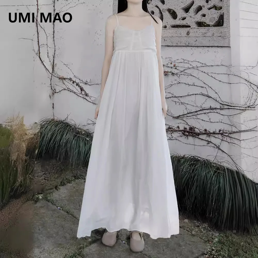

Крутое новое платье в китайском стиле UMI MAO с элегантным и плавным подвесным ремешком и бюстгальтером, длинное женское платье