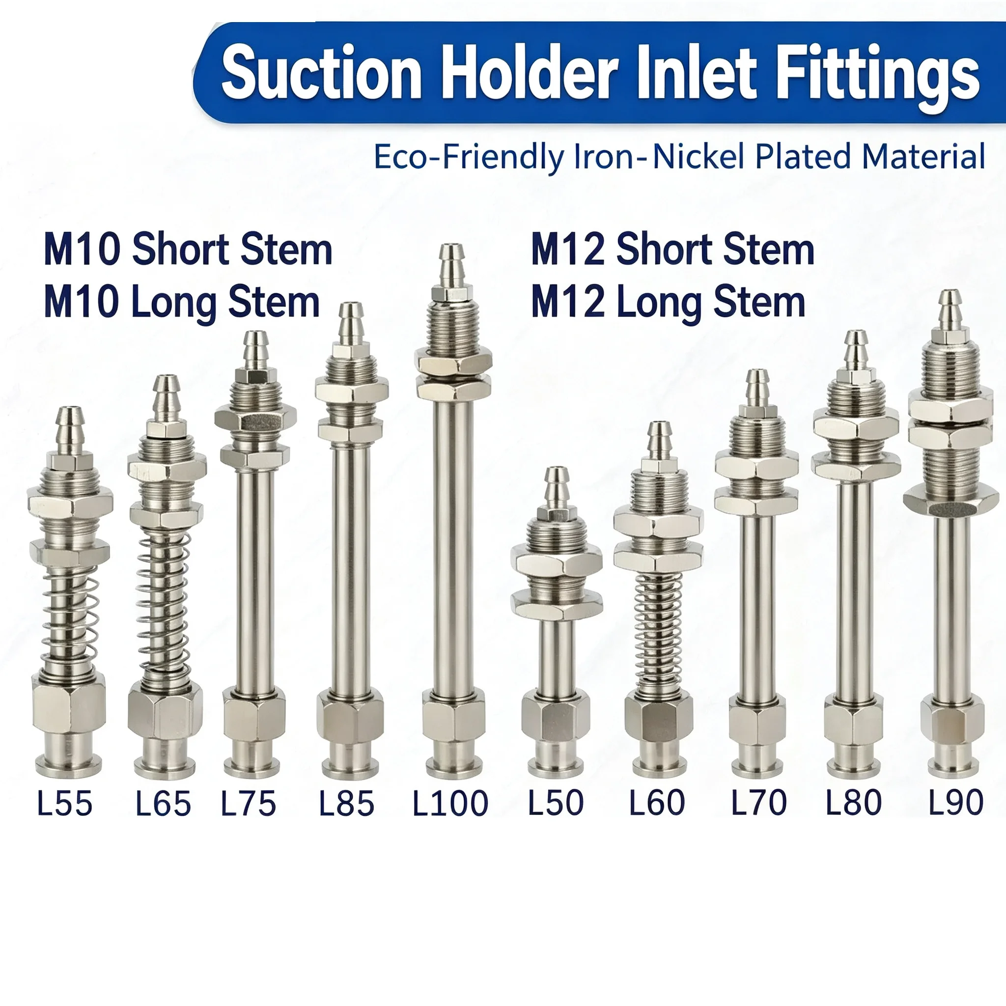 Intake Sucker Buffer Connecting Rod Automation Tools Tianxing Robot Vacuum Suction Cup Fitting M10/M12 Extend Thread Top Air