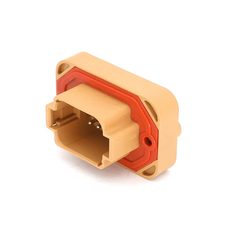 DT15-8PD Brown 8Position Automotive Waterproof Connector, DT Straight Pin PCB Mounting Head, Wireline to Board Plug Socket